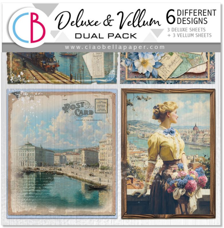 Ciao Bella Eastern Journey 6x6 Inch Deluxe Paper Silver & Vellum Dual Pack Mixed (6pcs) (CBXQ009) 